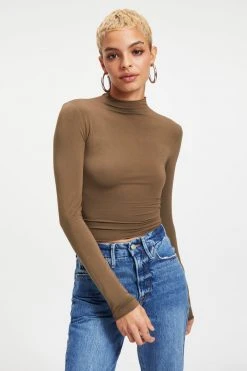 GA-SALE SHINE MOCK TURTLENECK | FOG001