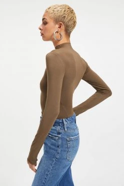 GA-SALE SHINE MOCK TURTLENECK | FOG001