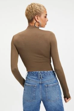 GA-SALE SHINE MOCK TURTLENECK | FOG001