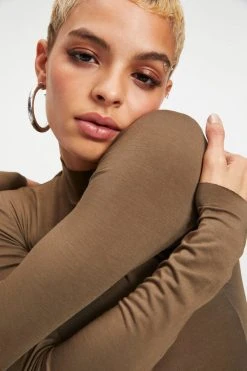 GA-SALE SHINE MOCK TURTLENECK | FOG001