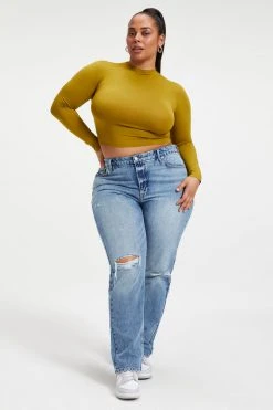 GA-SALE Tees & Tops SHINE MOCK TURTLENECK | PICKLED OLIVE001