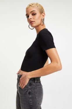 GA-SALE Tees & Tops SHINE BABY TEE | BLACK001