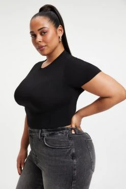 GA-SALE Tees & Tops SHINE BABY TEE | BLACK001