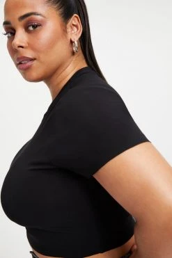 GA-SALE Tees & Tops SHINE BABY TEE | BLACK001