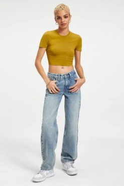 GA-SALE Tees & Tops SHINE BABY TEE | PICKLED OLIVE001