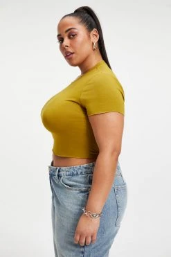 GA-SALE Tees & Tops SHINE BABY TEE | PICKLED OLIVE001