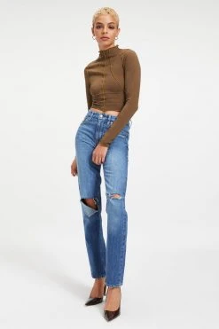 GA-SALE Tees & Tops KNIT MOCK TURTLENECK | FOG001