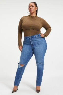 GA-SALE Tees & Tops KNIT MOCK TURTLENECK | FOG001