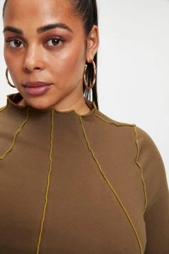 GA-SALE Tees & Tops KNIT MOCK TURTLENECK | FOG001