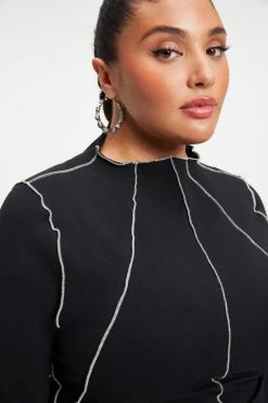 GA-SALE KNIT MOCK TURTLENECK | BLACK001