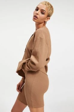 GOOD AMERICAN THERMAL BOYFRIEND HENLEY | PUTTY001 Sweats