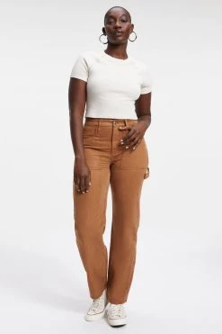 GOOD AMERICAN THERMAL CROPPED TEE | BONE001