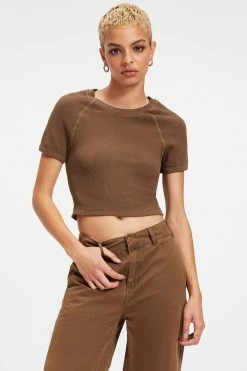 GA-SALE THERMAL CROPPED TEE | FOG001