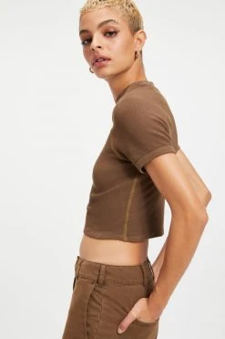 Flash Sale 🛒 GA-SALE THERMAL CROPPED TEE | FOG001 👏 14 GA-SALE THERMAL CROPPED TEE | FOG001