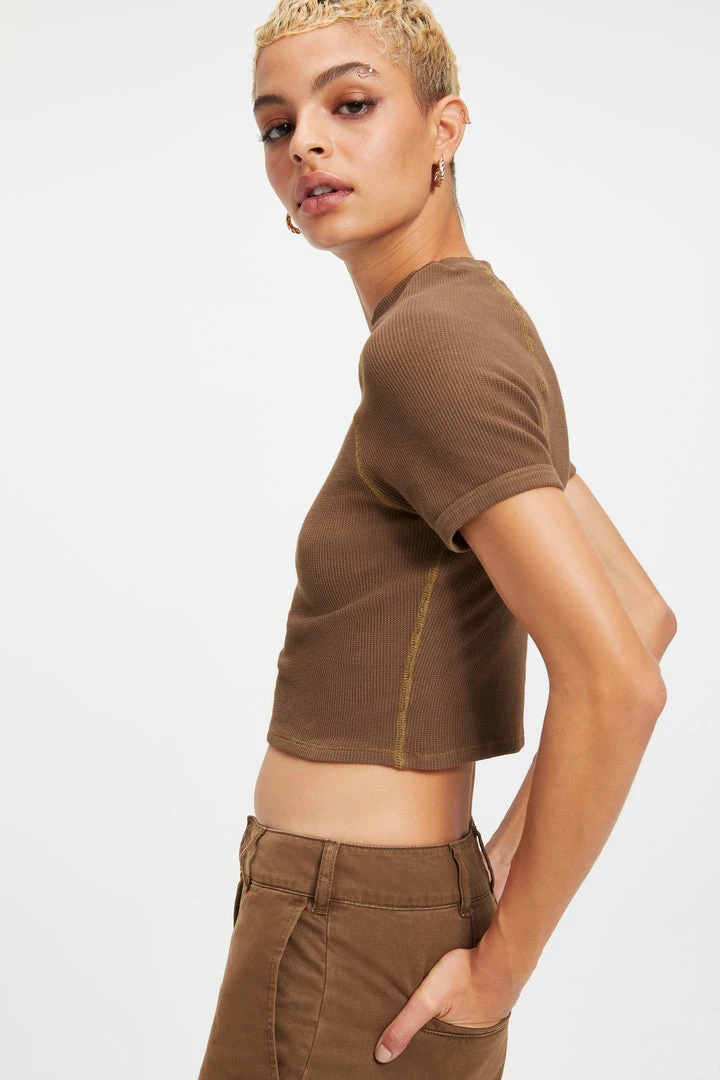 Flash Sale 🛒 GA-SALE THERMAL CROPPED TEE | FOG001 👏 3 GA-SALE THERMAL CROPPED TEE | FOG001