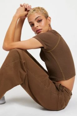 GA-SALE THERMAL CROPPED TEE | FOG001