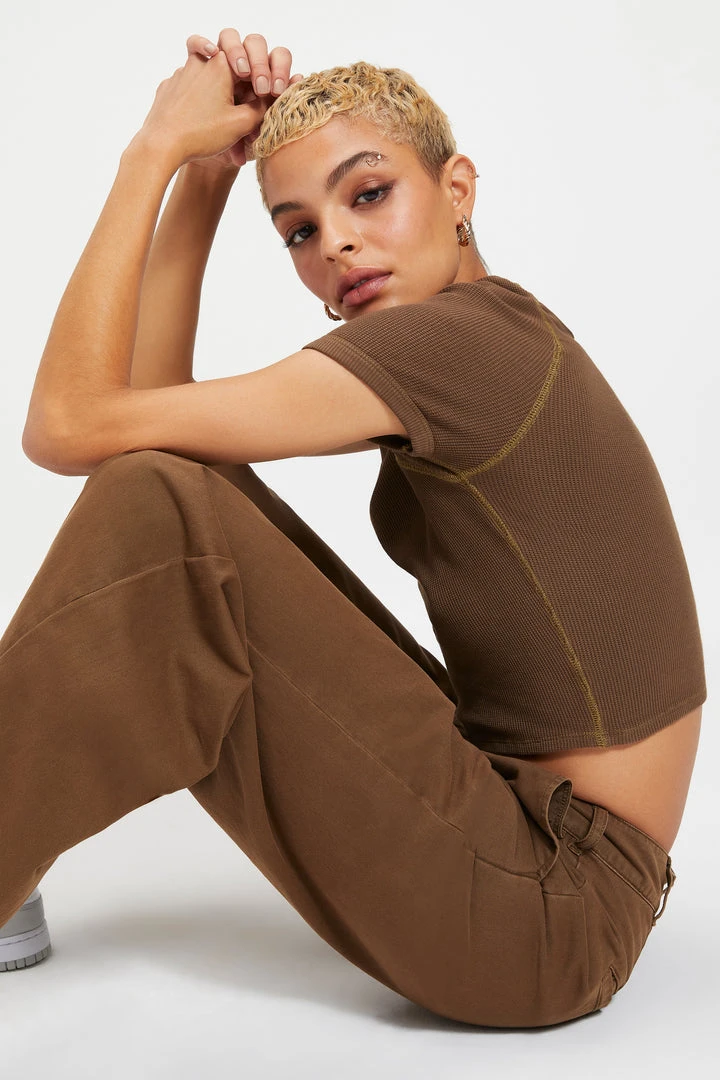 Flash Sale 🛒 GA-SALE THERMAL CROPPED TEE | FOG001 👏 1 GA-SALE THERMAL CROPPED TEE | FOG001