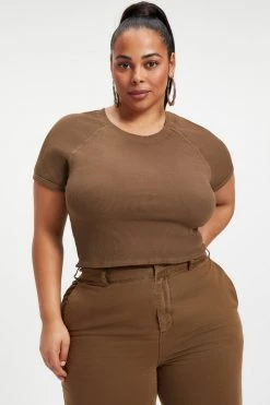 Flash Sale 🛒 GA-SALE THERMAL CROPPED TEE | FOG001 👏 18 GA-SALE THERMAL CROPPED TEE | FOG001