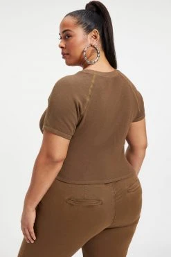 Flash Sale 🛒 GA-SALE THERMAL CROPPED TEE | FOG001 👏 21 GA-SALE THERMAL CROPPED TEE | FOG001