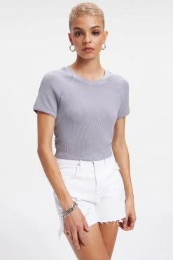 Discount ⭐ GA-SALE THERMAL CROPPED TEE | LILAC MIST001 🌟 17 GA-SALE THERMAL CROPPED TEE | LILAC MIST001