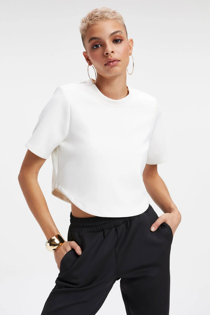 Cheap 🎁 GA-SALE Tops SCUBA STRONG SHOULDER TEE | IVORY001 😍 1 GA-SALE Tops SCUBA STRONG SHOULDER TEE | IVORY001