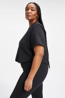 GA-SALE SCUBA STRONG SHOULDER TEE | BLACK001 Tops