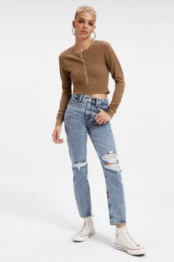 GA-SALE THERMAL FITTED HENLEY | FOG001