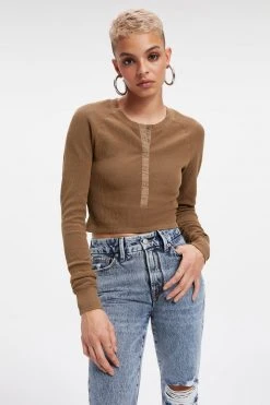 GA-SALE THERMAL FITTED HENLEY | FOG001