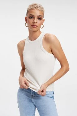 GOOD AMERICAN THERMAL TANK TOP | BONE001 Tees & Tops