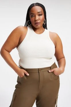 GOOD AMERICAN THERMAL TANK TOP | BONE001 Tees & Tops