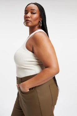 GOOD AMERICAN THERMAL TANK TOP | BONE001 Tees & Tops