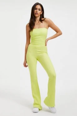 GOOD AMERICAN '90S RIBBED TUBE TANK | KEY LIME001