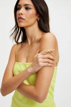 GOOD AMERICAN '90S RIBBED TUBE TANK | KEY LIME001