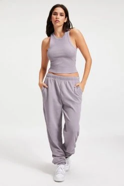 Outlet 👍 GA-SALE THERMAL TANK TOP | LILAC MIST Tees & Tops 🎉 17 GA-SALE THERMAL TANK TOP | LILAC MIST Tees & Tops