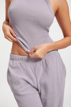 Outlet 👍 GA-SALE THERMAL TANK TOP | LILAC MIST Tees & Tops 🎉 15 GA-SALE THERMAL TANK TOP | LILAC MIST Tees & Tops