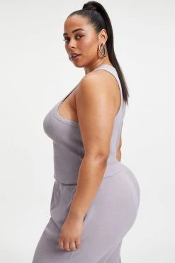 Outlet 👍 GA-SALE THERMAL TANK TOP | LILAC MIST Tees & Tops 🎉 22 GA-SALE THERMAL TANK TOP | LILAC MIST Tees & Tops