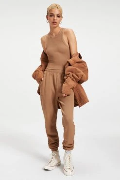 GOOD AMERICAN THERMAL TANK TOP | PUTTY001