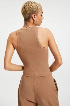 GOOD AMERICAN THERMAL TANK TOP | PUTTY001