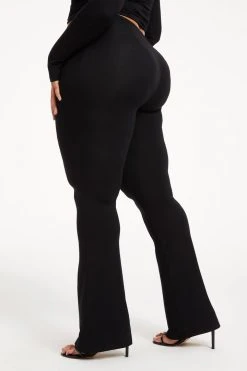 GOOD AMERICAN GOOD TOUCH RUCHED V BOOT | BLACK001 Leggings & Pants