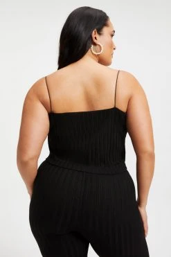 GOOD AMERICAN '90S RIBBED TUBE TANK | BLACK001