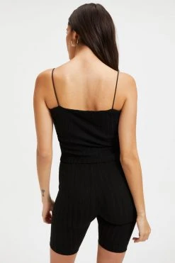 GOOD AMERICAN '90S RIBBED TUBE TANK | BLACK001