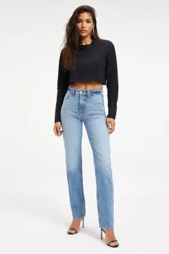 Coupon ๐งจ GOOD AMERICAN CROPPED LONG SLEEVED TEE | BLACK001 ๐ฅ 15 GOOD AMERICAN CROPPED LONG SLEEVED TEE | BLACK001