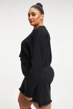 Coupon ๐งจ GOOD AMERICAN CROPPED LONG SLEEVED TEE | BLACK001 ๐ฅ 20 GOOD AMERICAN CROPPED LONG SLEEVED TEE | BLACK001