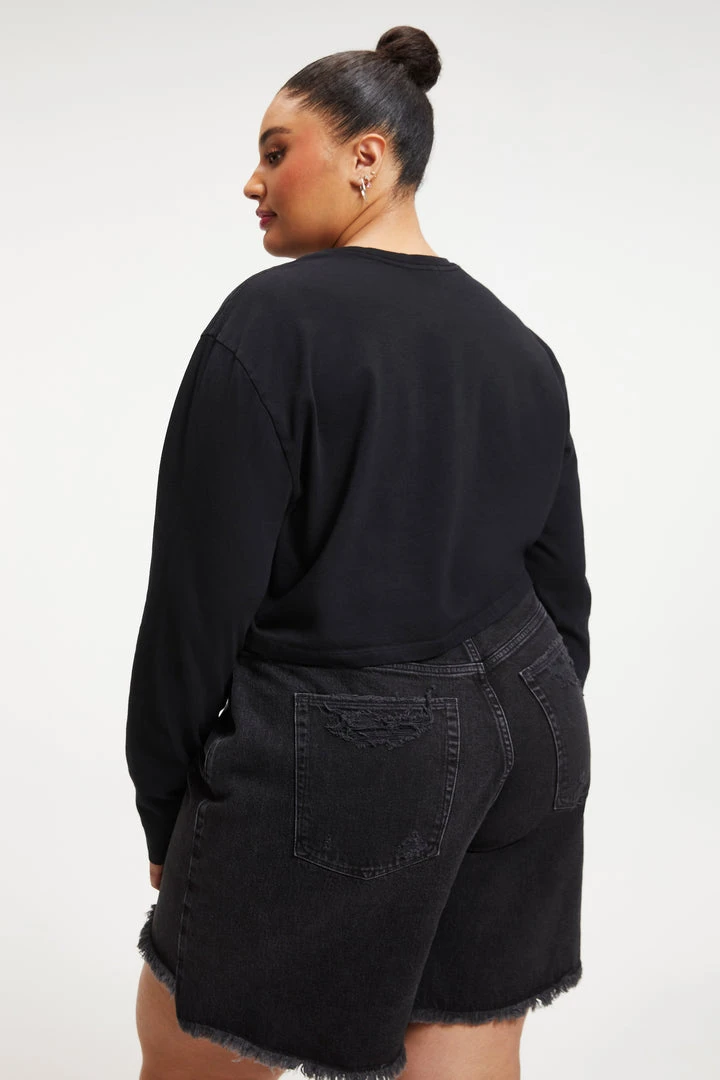 Coupon ๐งจ GOOD AMERICAN CROPPED LONG SLEEVED TEE | BLACK001 ๐ฅ 10 GOOD AMERICAN CROPPED LONG SLEEVED TEE | BLACK001