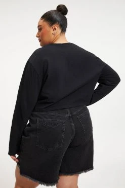 Coupon ๐งจ GOOD AMERICAN CROPPED LONG SLEEVED TEE | BLACK001 ๐ฅ 23 GOOD AMERICAN CROPPED LONG SLEEVED TEE | BLACK001