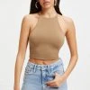 GOOD AMERICAN Good '90s GOOD TOUCH '90S CROP TANK | PECAN001