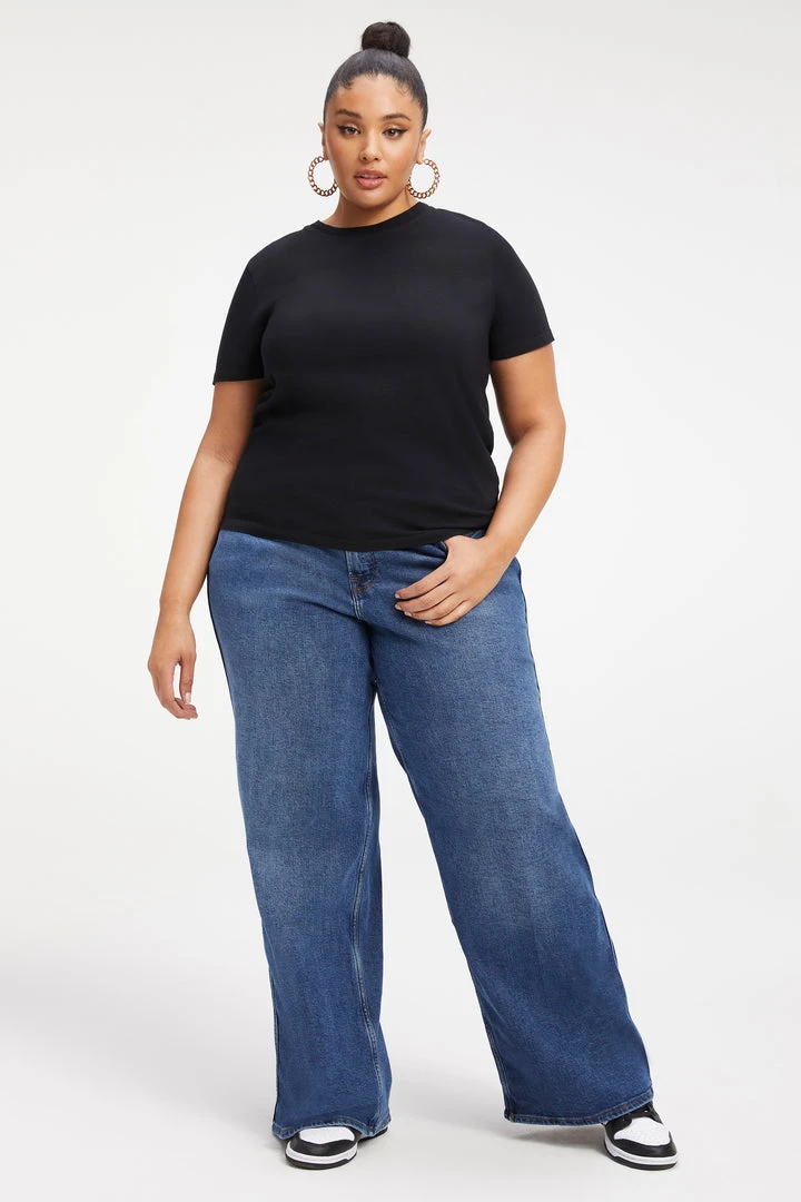 Cheap 🔔 GOOD AMERICAN CLASSIC CREW NECK | BLACK001 ✨ 10 GOOD AMERICAN CLASSIC CREW NECK | BLACK001