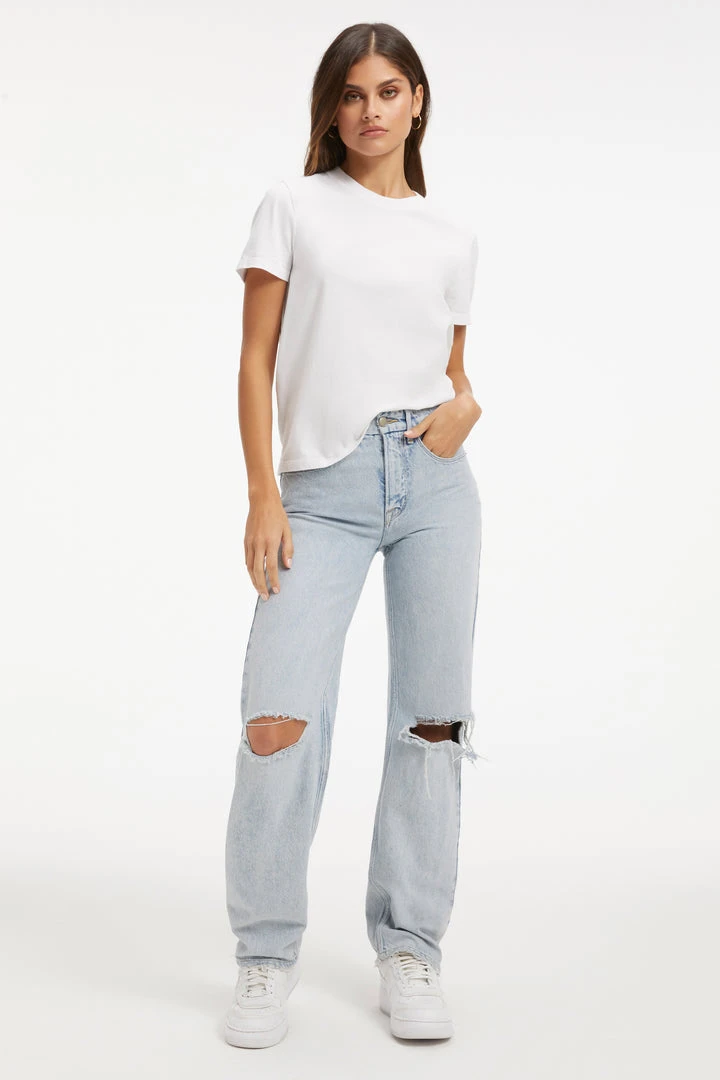 Wholesale ๐ GOOD AMERICAN Tees & Tops CLASSIC CREW NECK | WHITE001 โญ 7 GOOD AMERICAN Tees & Tops CLASSIC CREW NECK | WHITE001