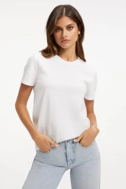 Wholesale ๐ GOOD AMERICAN Tees & Tops CLASSIC CREW NECK | WHITE001 โญ 16 GOOD AMERICAN Tees & Tops CLASSIC CREW NECK | WHITE001