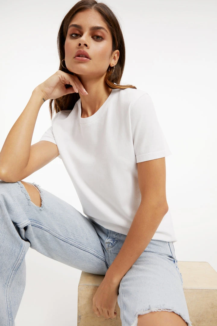 Wholesale ๐ GOOD AMERICAN Tees & Tops CLASSIC CREW NECK | WHITE001 โญ 10 GOOD AMERICAN Tees & Tops CLASSIC CREW NECK | WHITE001